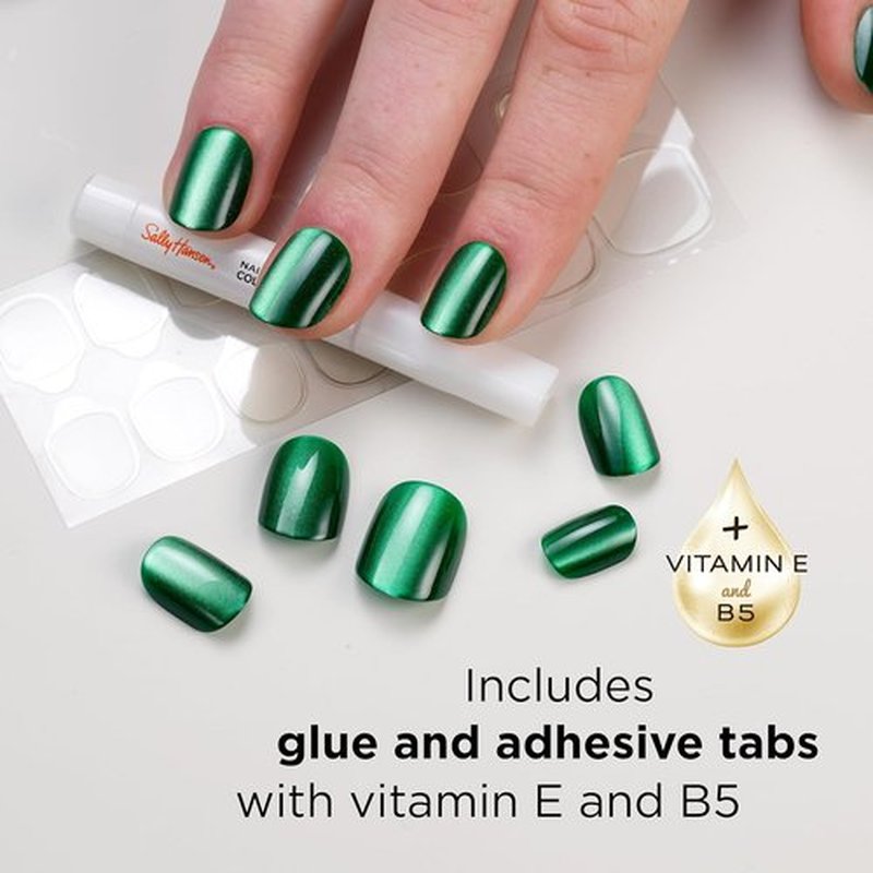 Sally Hansen Perfect Press-On Nails - Square Shape, Easy Application | 30 Nails, Glue & Adhesive Tabs | A La Mode