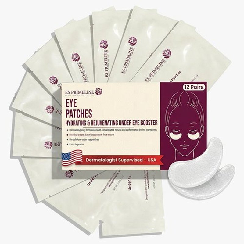Clinical Grade Hyaluronic Acid Breathable Under Eye Patches – Botanical Extracts, Hydrating Eye Masks for Puffiness, Dark Circles, Wrinkles, Fine Lines, Jet Lag Patches, 12Pairs Parches Para Ojeras