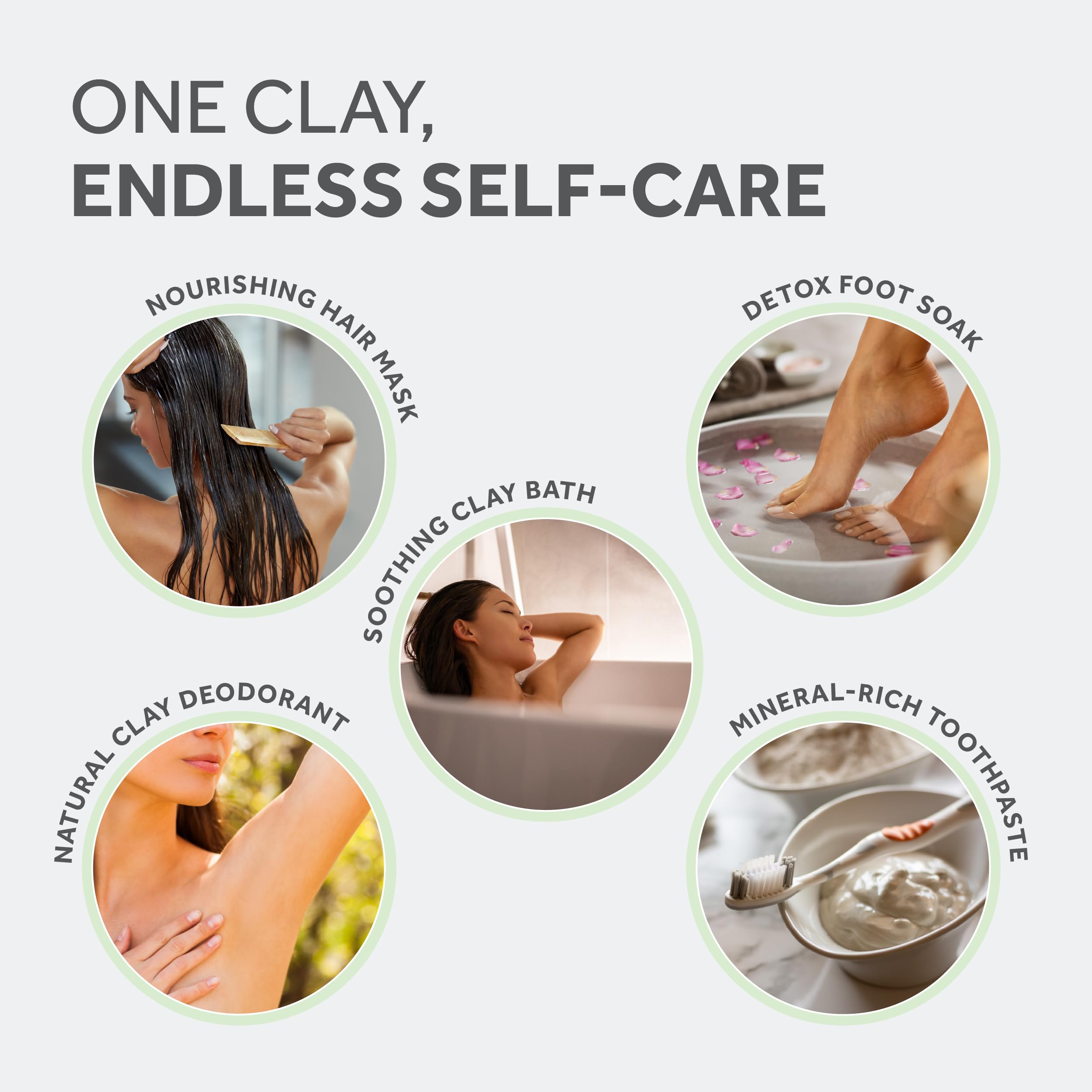 FOSSIL POWER Bentonite Clay Powder (5lb) | Bentonite Clay Mask For Face, Body, Feet, Hair & More | Deep Pore Cleansing | Clay Mask for Acne & Oily Skin | DIY Face Mask Beauty for Women & Men