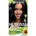 Garnier Nutrisse Ultra Crème Hair Color - 100% Gray Coverage, Vegan & Cruelty-Free, 10 Black (Licorice)