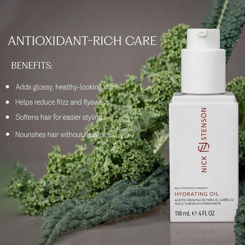 Hydrating Oil by [Brand Name] - Seals Moisture & Adds Shine with Baobab, Kale & Neem | 4 oz, Vegan & Cruelty-Free