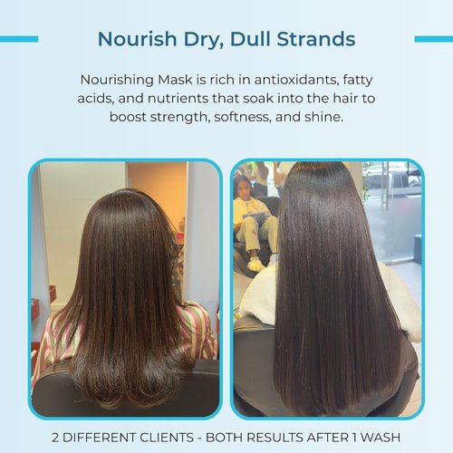 Agua de Cielo Nourishing Hair Mask - Deeply Hydrates Dry Hair & Split Ends with Argan Oil & Collagen - 16 Oz