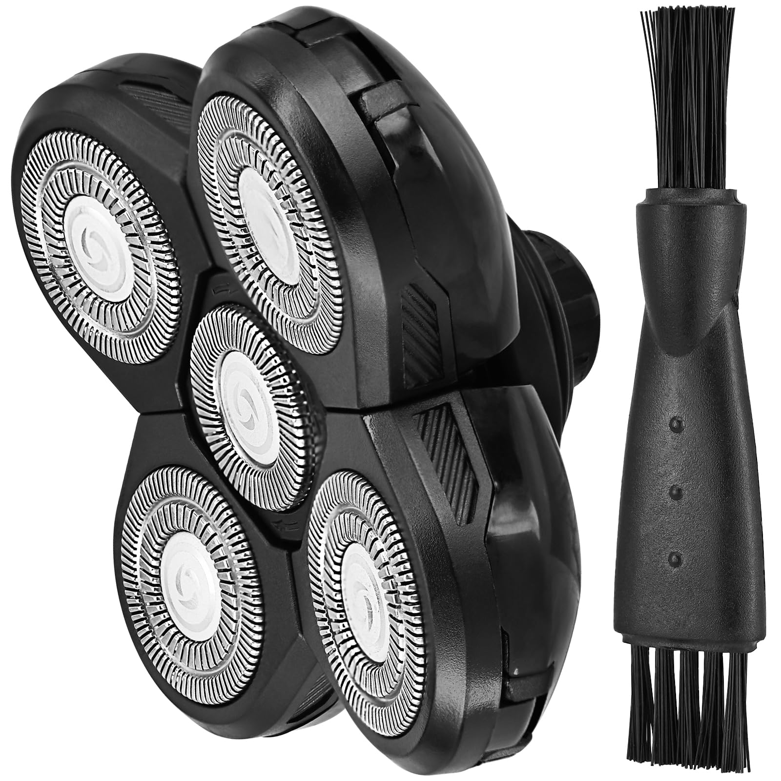 Bald Head Shavers Replacement Blades, BENACES 3 Pack Blades Refills Compatible with Freebird Head Shaver, 5-Blade Razor with Cleaning Brush, Specially Engineered for Bald Men, Face Electric Razor