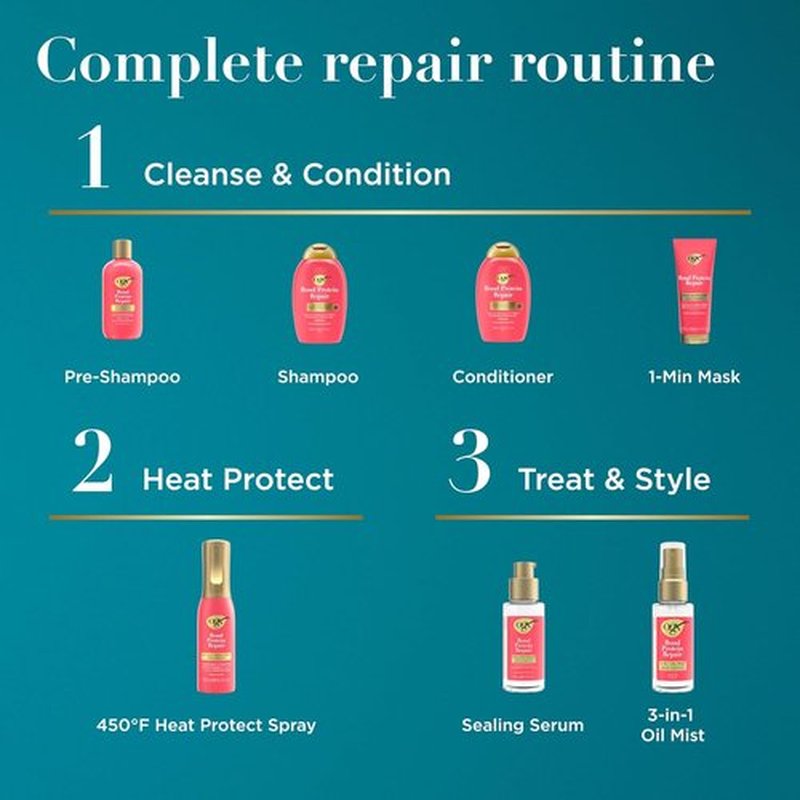 OGX Repair & Protect Bond Protein Pre-Shampoo Treatment - Sulfate-Free, 8.4 fl. oz | Nourishing Formula