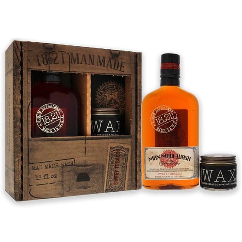 18.21 Man Made Luxury Gift Set - 3-in-1 Shampoo, Conditioner & Body Wash | Sweet Tobacco & Spiced Vanilla Fragrance