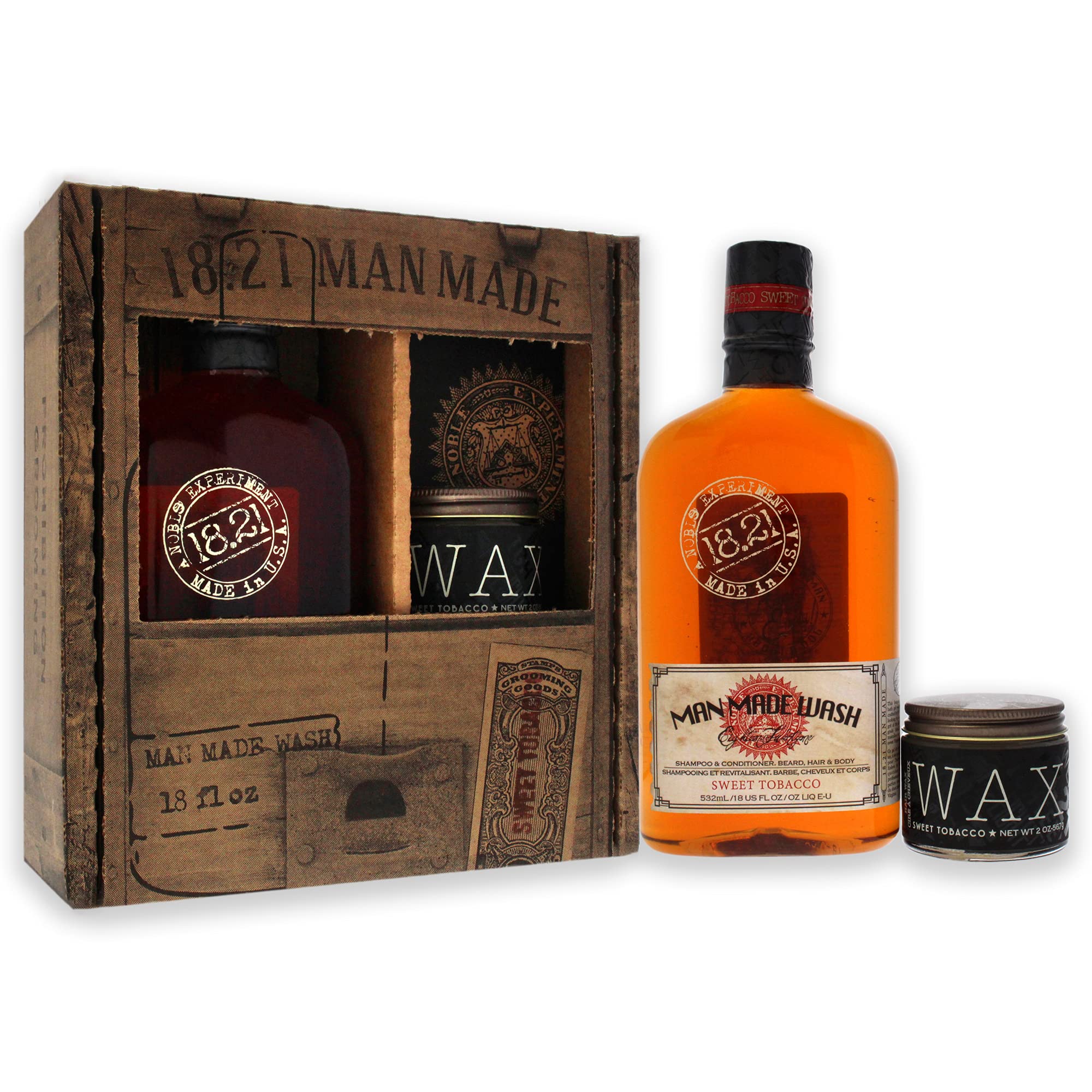 18.21 Man Made Wash Set, Spiced Vanilla & Balm