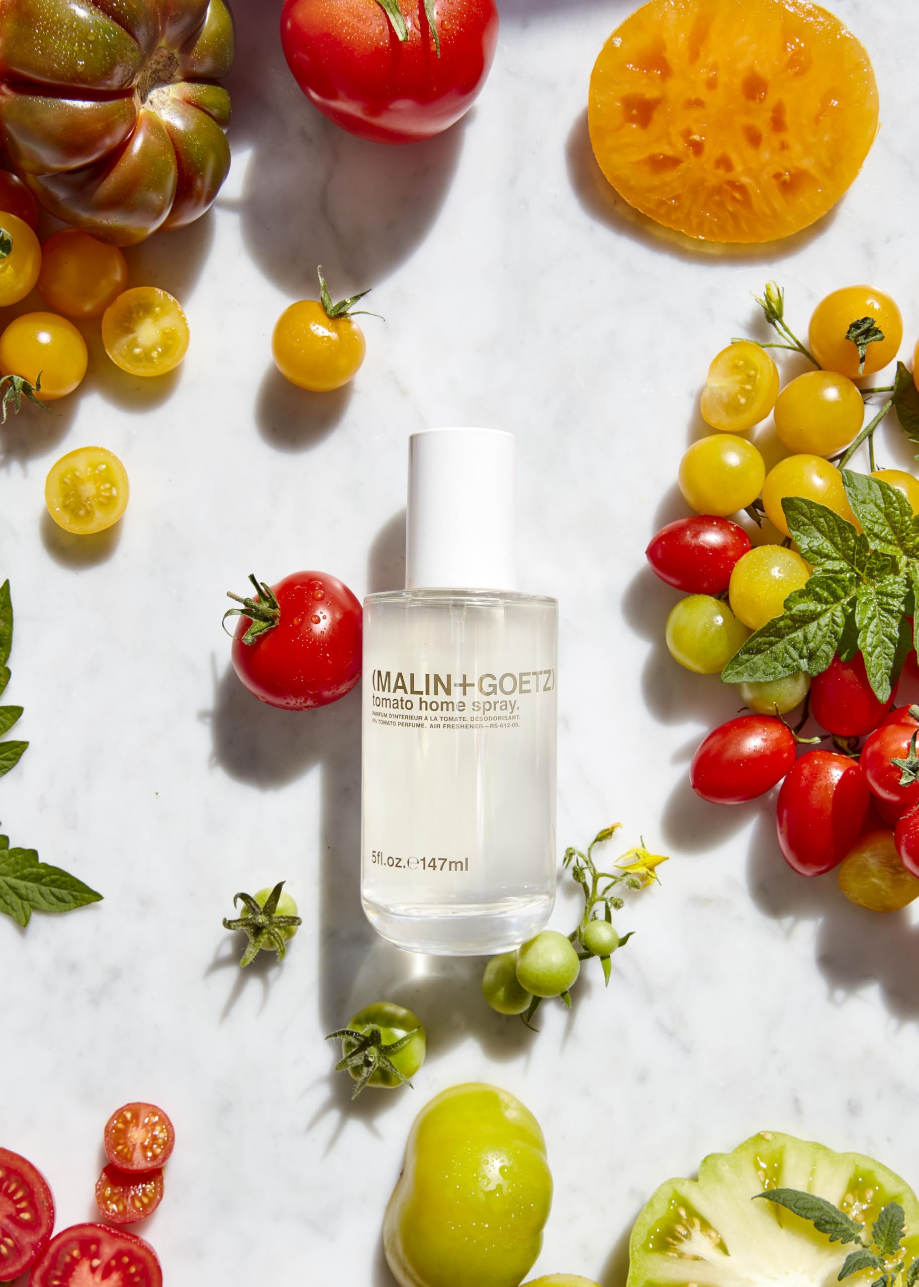 MALIN+GOETZ Tomato Home Spray, 5 Oz., Alcohol-Free Odor Absorber, Natural Ingredients, Use in Any Space Including Bathroom, Kitchen, and Living Room, Air Freshener
