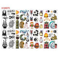 Pounchi Japanese Anime Temporary Tattoos (8 Sheets) Gifts Anime Decor Cosplay Waterproof Temporary Tattoos Cartoon Stickers Party Favors Supplies for Teens Man Woman