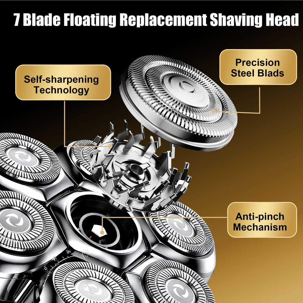 3-Pack 7D Shaver Heads Compatible with Freebird Shavers