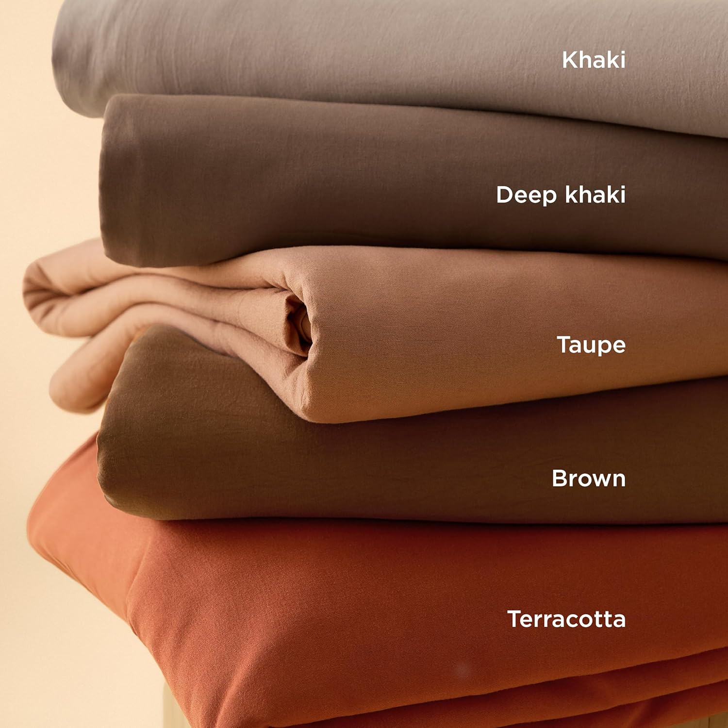 Bedsure Terracotta Duvet Cover Set - Extra Soft Cotton-Like Polyester, Full Size 3 Pieces, 80x90 Inches with Zipper Closure & 2 Pillow Shams