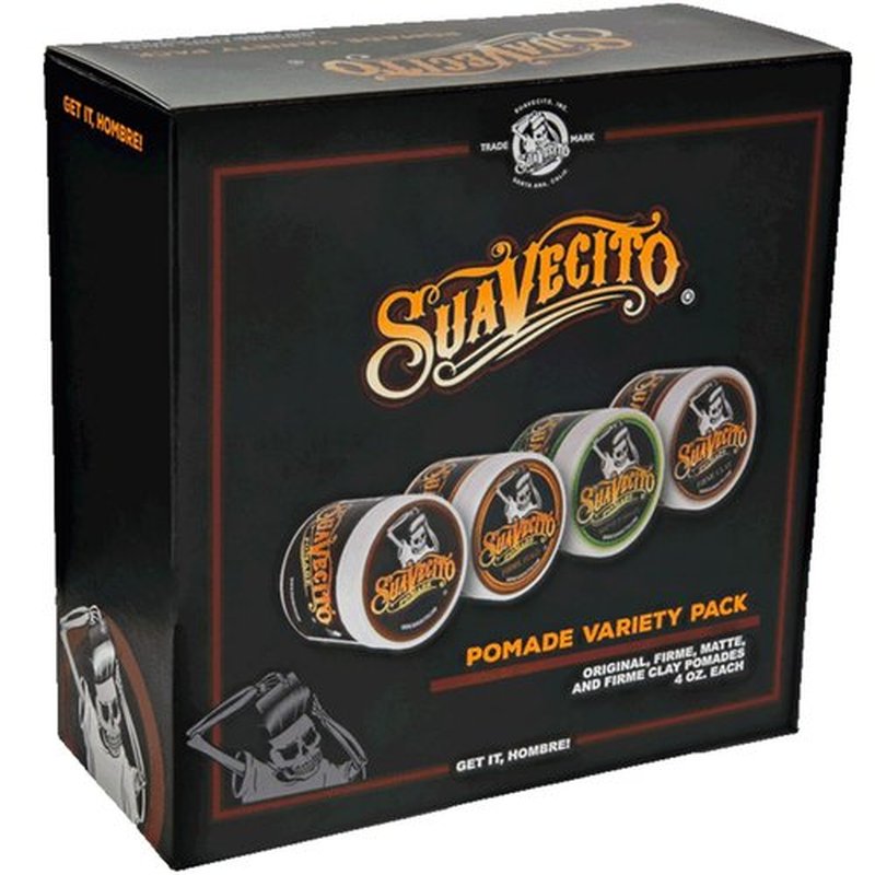 Suavecito Pomade Variety Pack - All-Day Hold For All Hair Types | OG, Firme, Matte & Clay