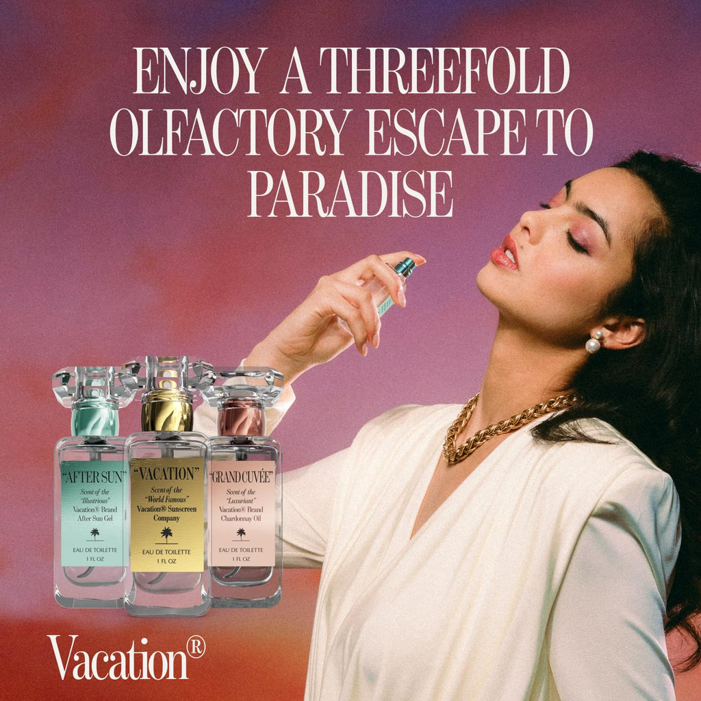 VACATION Eau de Toilette Trio, 3 Pack, 1 Fluid Ounce Each - Perfume Gift Set for Women, Beach Summer Fragrance Variety Pack, Travel Size