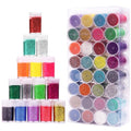 32 Color Fine Nail Glitter Powder for Resin Crafts Reflective Glitter for Nail Body Face Hair Eyeshadow Gloss Making Nail Art Eyeshadow Makeup Pigment Festival Cosmetic Face Eye Hair Body Glitter