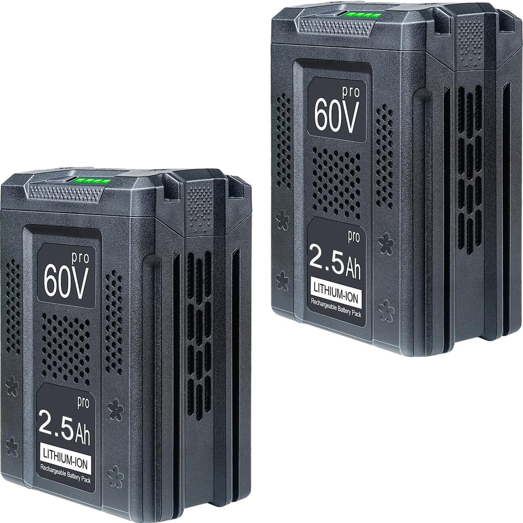 DTK 2500mAh Replacement for Greenworks 60V Battery LB60A00 LB60A01 LB60A02 LB60A03 2 Packs