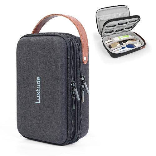 Luxtude Hair Clipper Case Travel, Portable Barber Case Organizer, Sturdy Trimmer Bag, Barber Accessories for Wahl 5Star/Hatteker/Oneisal/Andis Grooming