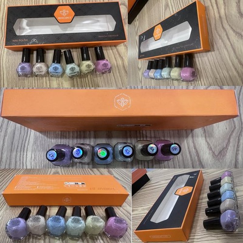 modelones Nail Polish Set, 6 Colors 2025 Summer Macaron Pastel Nail Polish Soft Pink Purple Blue Green Orange Quick Dry Nail Polish Kit Salon Home DIY Manicure Kit Gift For Women Girl