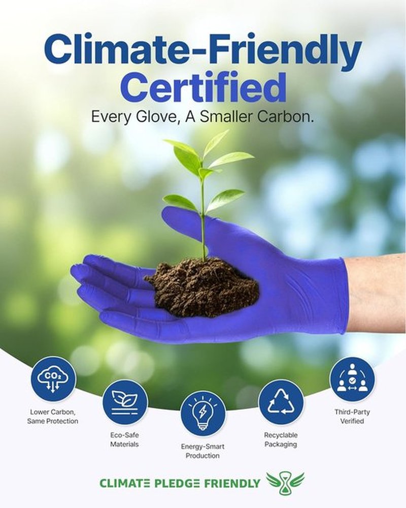 Schneider Nitrile Exam Gloves - Dark Blue Disposable, Latex-Free & Powder-Free | Food Safe for Cooking & Household Use