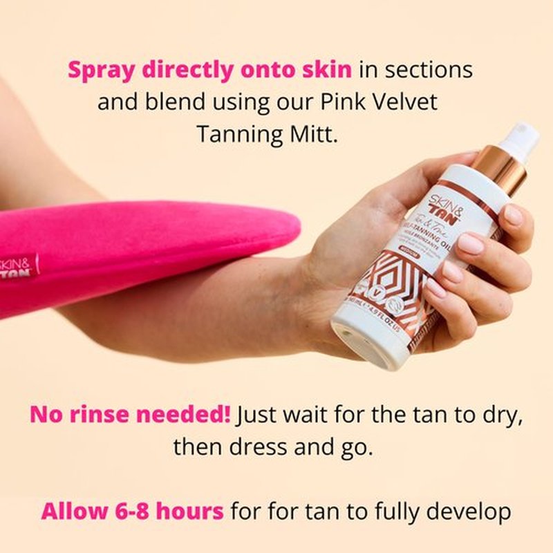 Skinny Tan Tan and Tone Self Tanning Oil Spray - No Need to Rinse - Hydrating and Toning Self Tanner for Healthier Looking Skin - Blurs Appearance of Stretch Marks - Dark Self Tan - 4.9 oz