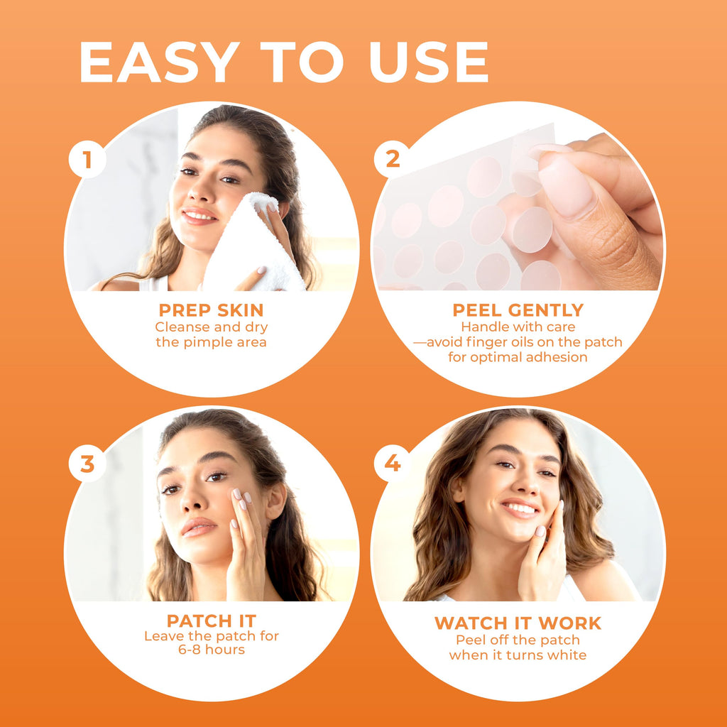 PatchRx Acne Patches (120 Count) with Tea Tree Oil, Hydrocolloid Pimple Patches for Face - Zit Patch Acne Dots - Pimple Patch with 3 Size Acne Stickers