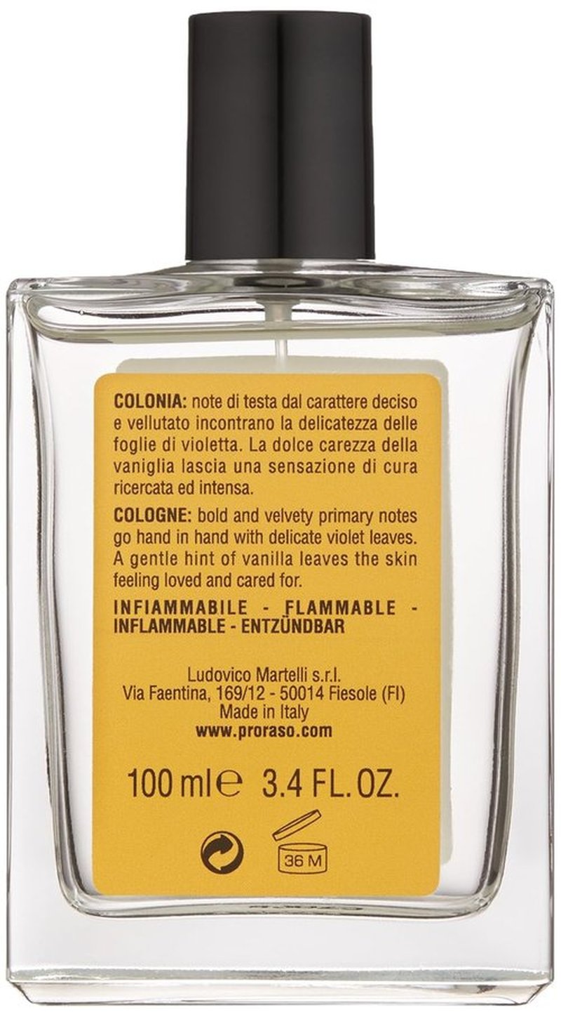 Proraso Wood and Spice Cologne - Masculine Woody Eau de Cologne with Cumin, Saffron & Cedarwood - 3.4oz