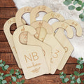 Baby Closet Dividers - Wooden Size Organizers for Newborn to Toddler | Double-Sided Gender Neutral