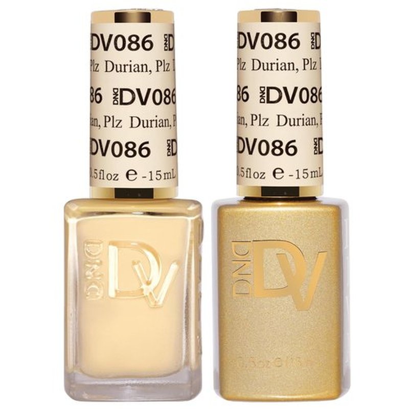 DND Gel Polish Coquette Collection - UV/LED Gel & Air Dry Nail Lacquer Duo | 086 Durian, 0.5 Fl Oz