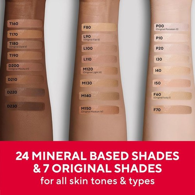 Mirabella Invincible HD Liquid Foundation - Moisturizing Full-Coverage Makeup for All Skin Types | Deep D200