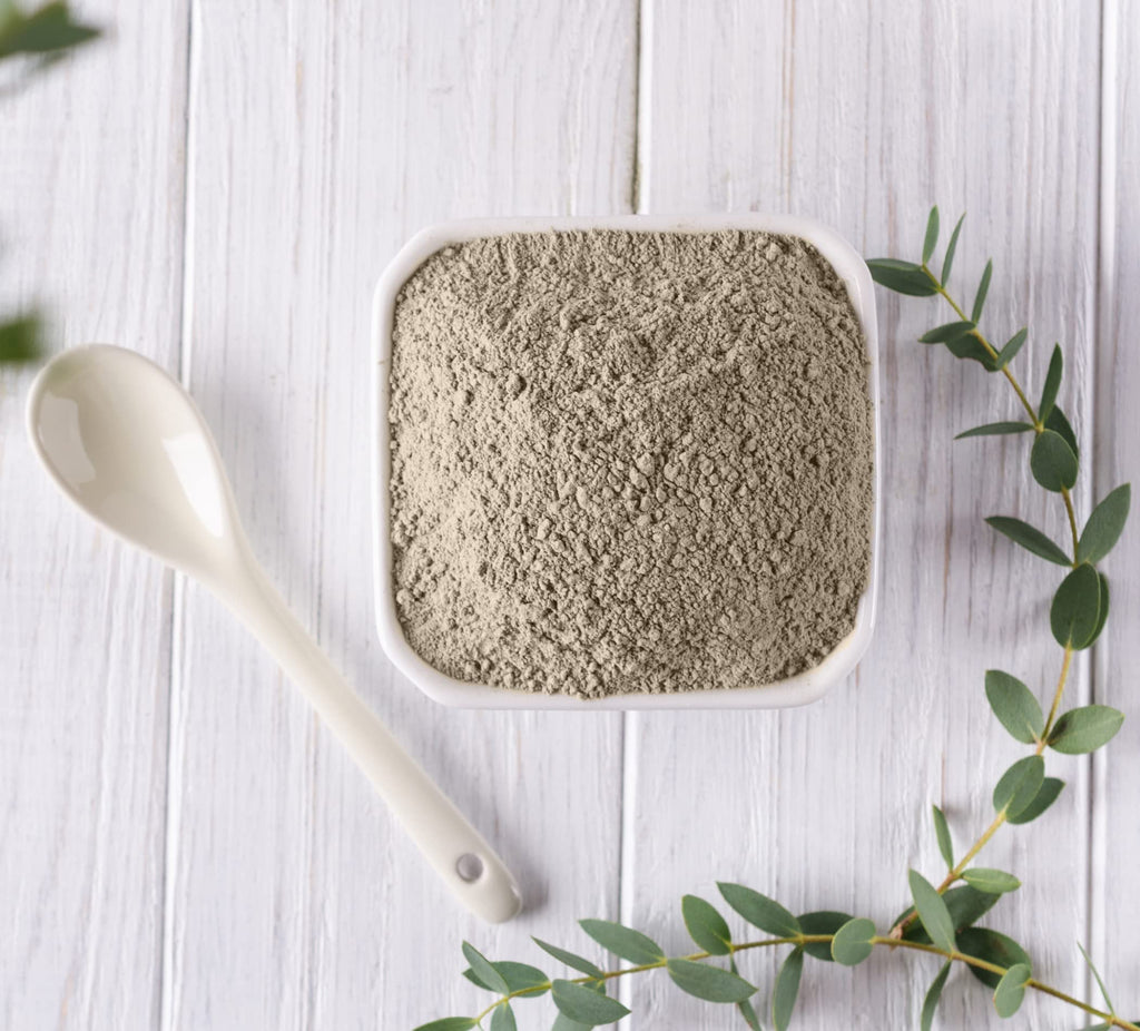 Plant Guru Calcium Bentonite Clay Powder 3.5 lbs. Bulk 100% Natural Indian Healing Clay - Deep Pore Cleansing Facial And Body Mask - Detox Clay for Face, Hair, Acne, and Bath.