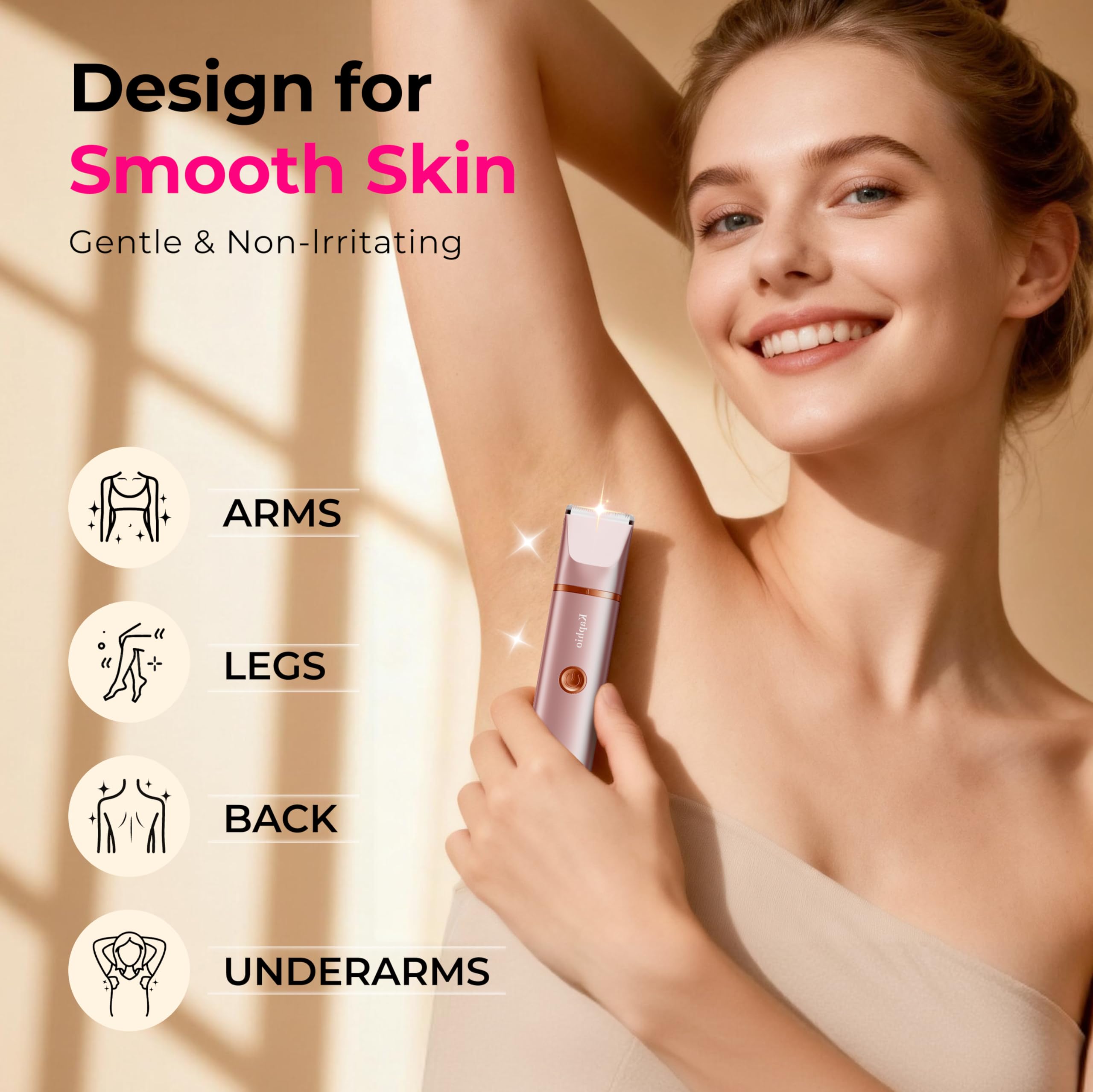 Bikini Trimmer for Women Pubic Hair: 2 in 1 Electric Razors for Women - IPX7 Waterproof Lady Shaver for Travel & Home Use