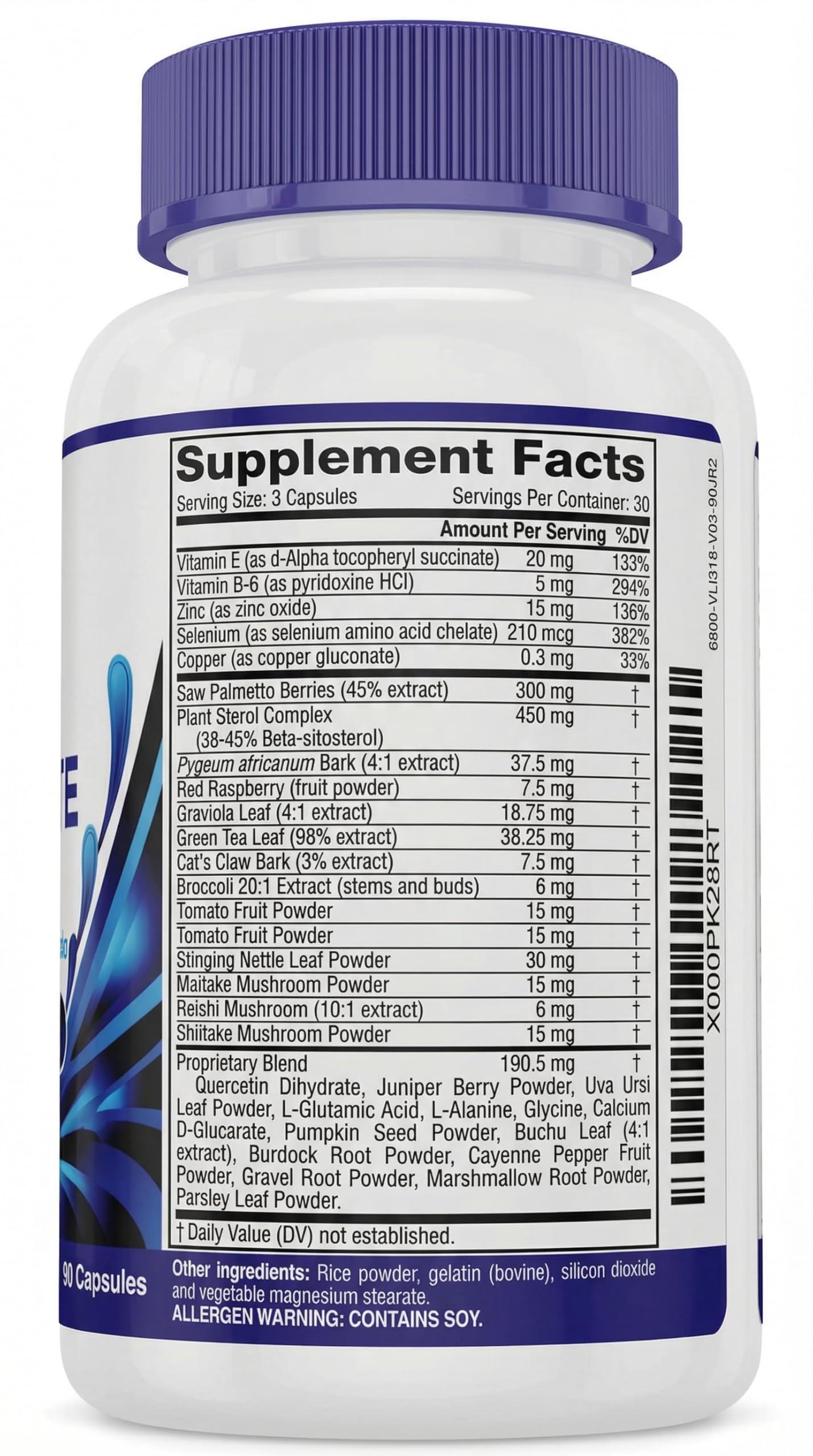 Advanced Saw Palmetto Prostate Supplement for Men with Beta Sitosterol Promotes Urinary Comfort, Sleep Quality & Prostate Health 90 Capsules