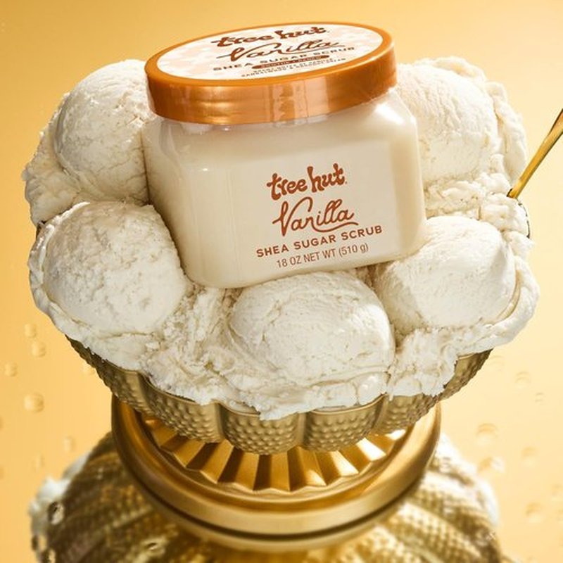 Tree Hut Vanilla Shea Sugar Scrub - Exfoliating & Hydrating Body Scrub with Shea Butter | 18 oz, Vegan