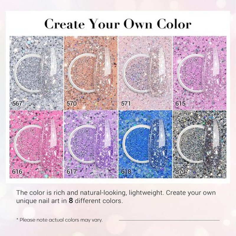 AZUREBEAUTY Dip Nails Powder Starter Kit - 8 All-Season Colors with Glossy/Matte Top Coat & Nail Sticks