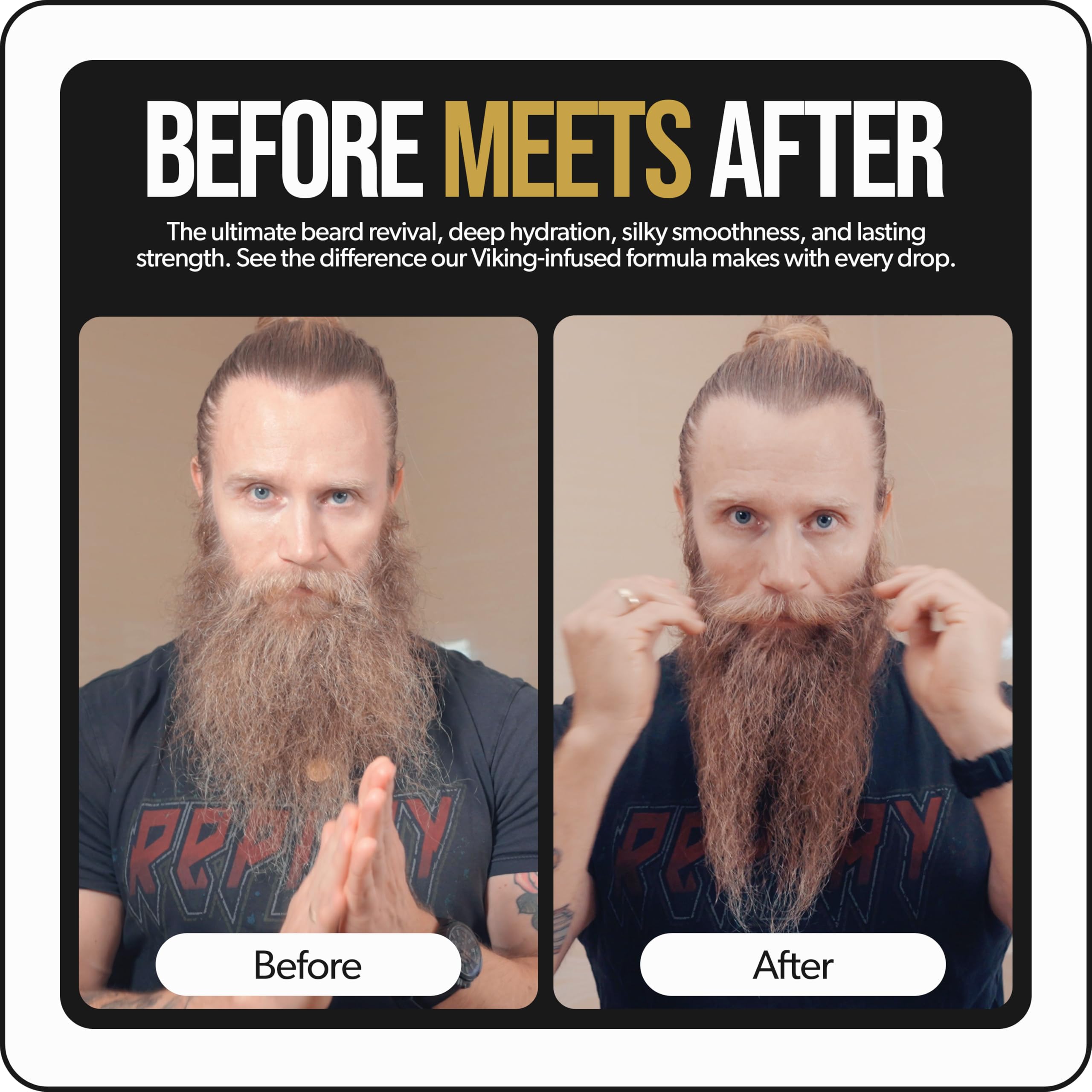 The Beard Struggle Tonic + Elixir Beard Oil Bundle - Gold Collection - Grooming Beard Oil - Softens, Moisturizers, and Strengthens Beard Growth - Pack of 2, Asgardian Secret