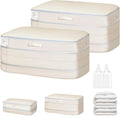 Comforter Storage Bag - Large Capacity Washable Compression Organizer for Bedding | 2-Pack, Beige