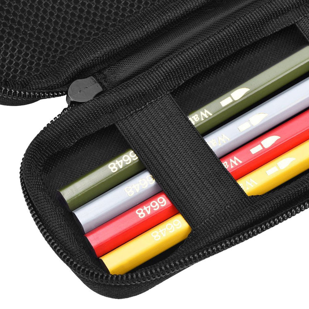 Mudder Hard Shell Slim Pencil Case Small Pen Bag Stylus Case Holder EVA Waterproof Pocket Protectors Organizer for Fountain Pen Headphones Traveller Adults(Black)
