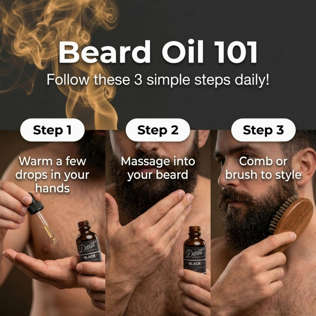 Detroit Grooming Co. Beard Oil | Corktown | Natural Formula, 1 oz