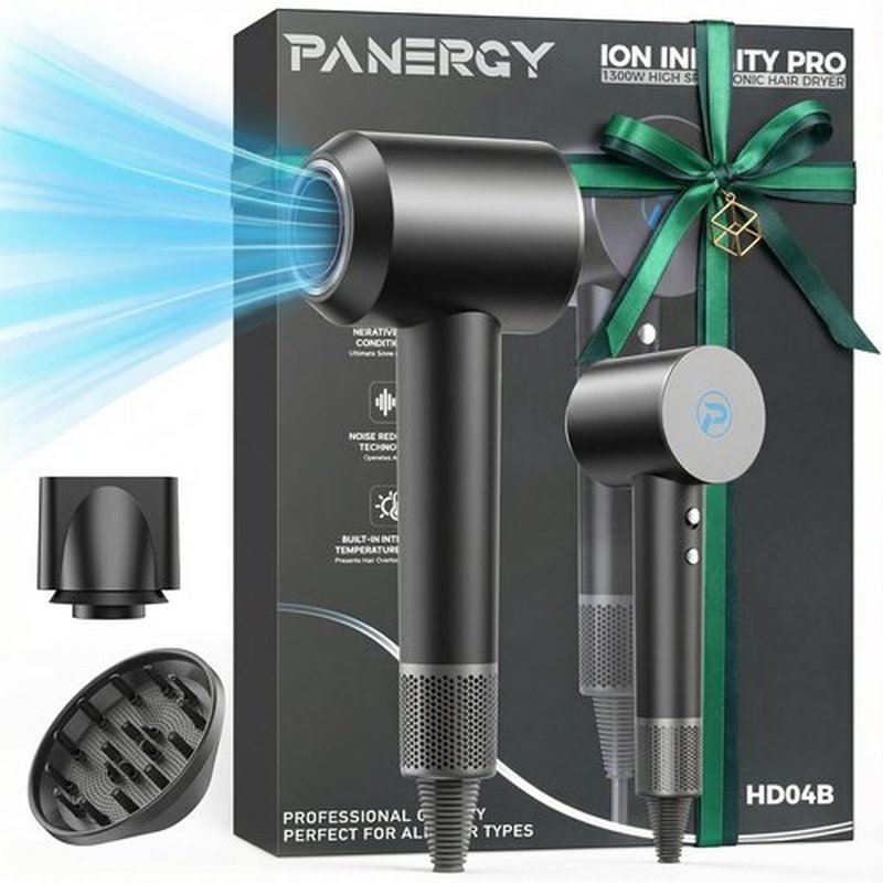 Hair Dryer - 110,000 RPM Professional Hair Dryer with Diffuser, Ionic Blow Dryer, 8 Wind Modes, Magnetic Nozzles, Fast Drying for All Hair Types - Valentine’ s Day Gifts for Her Women Self Care Gifts