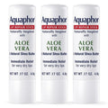 Aquaphor Naturally Inspired Lip Repair Stick with Aloe Vera and Natural Shea Butter, Hydrating Lip Balm Immediately Relieves Dryness and Soothes Chapped Lips, 0.17 Oz Stick, Pack of 3