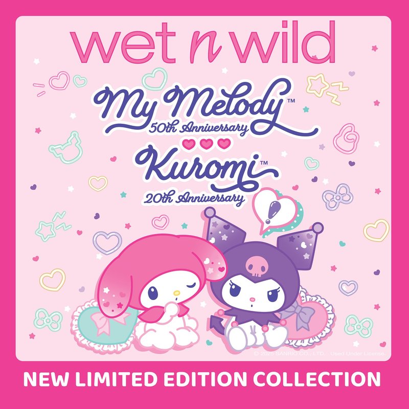 wet n wild My Melody and Kuromi Face Quad - My Sweet Glow