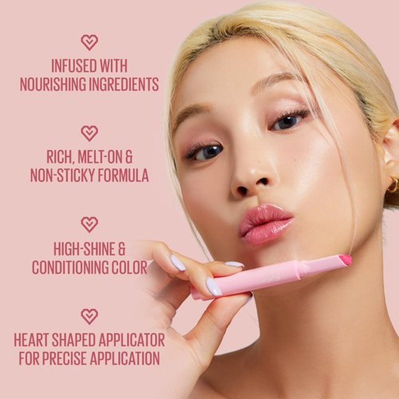 Kaja Lip Gloss - Heart Melter | High-shine, Glossy Finish, Moisturize, 07 Let's Chill, 0.04 Oz