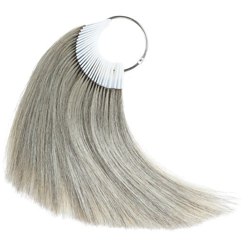 RINBOOOL Hair Swatches for Testing Color, Light Grey, Real Natural Human Hair, 30 Strands per Pack, 8 Inch