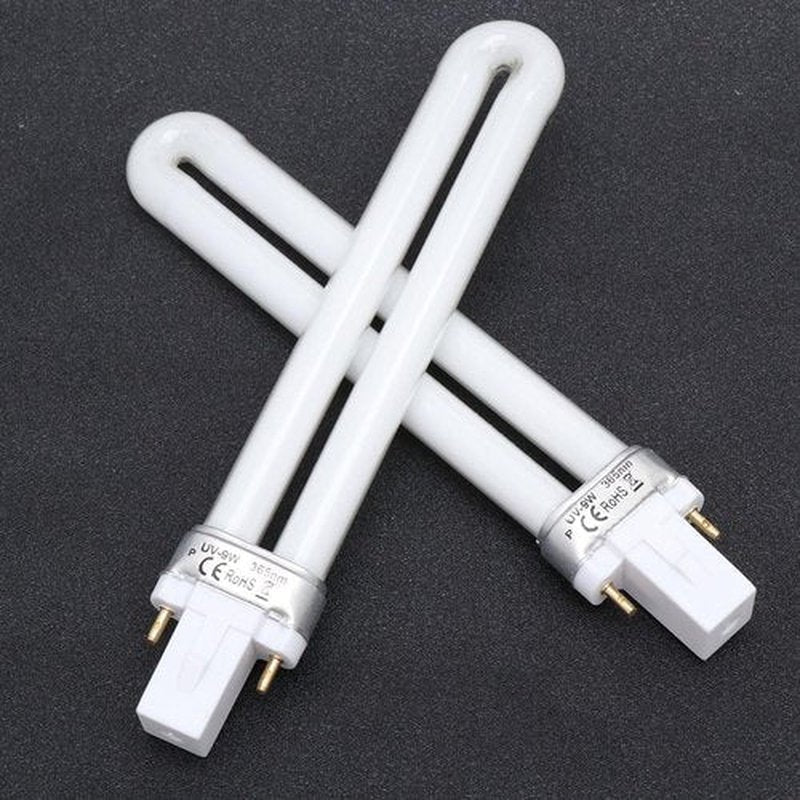 Lurrose 4pcs Nail Dryer Lamp Bulbs Replacement 9W UV 365nm Tube for Nail Art Dryer UV Lamp Light