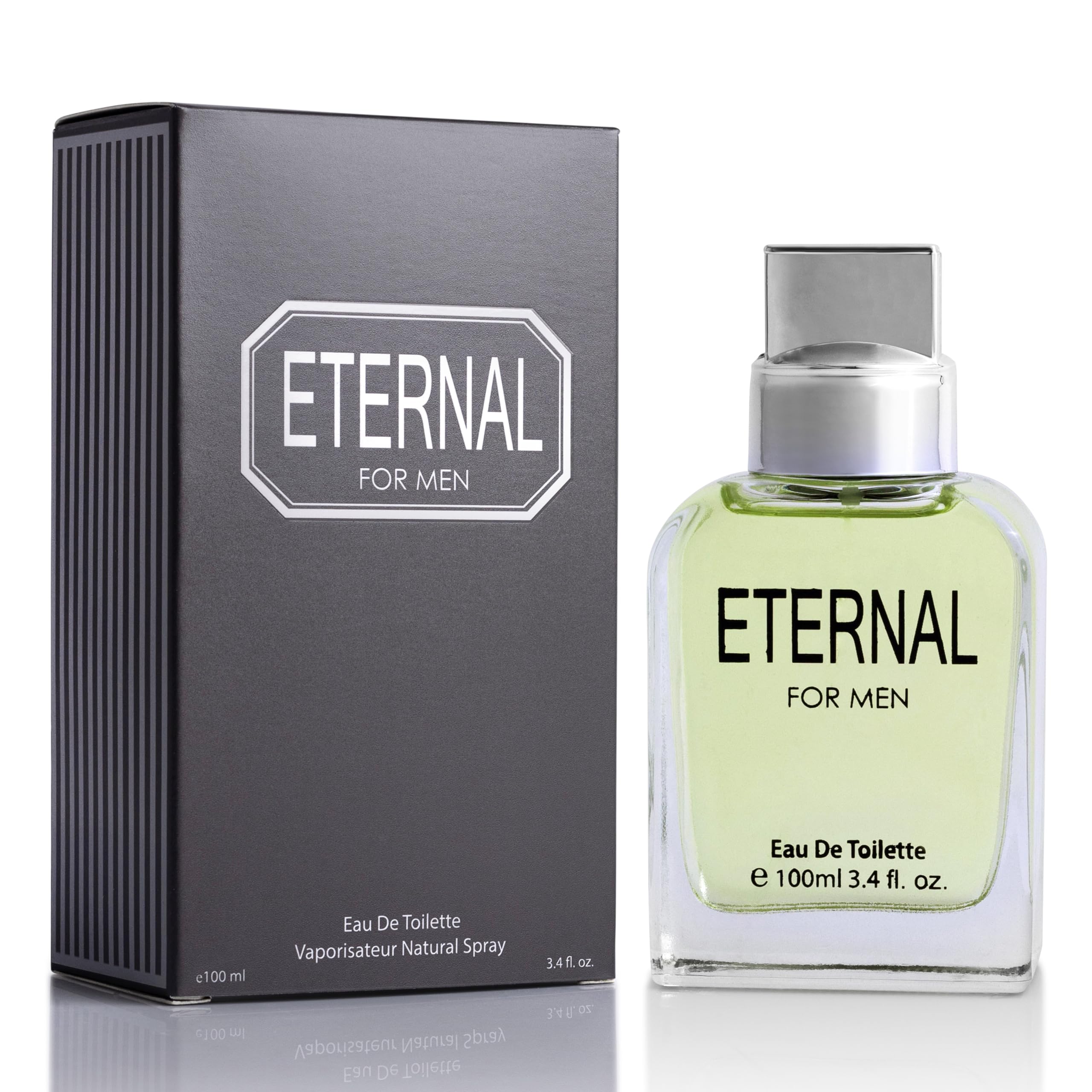 Eternal for Men - 3.4 Fluid Ounce Eau De Parfum Spray - Refreshing Citrusy & Floral Top Notes with Subtle Woody Undertones Smell Fresh All Day Long Gift for All Occasions, Parfume for Men 100ml