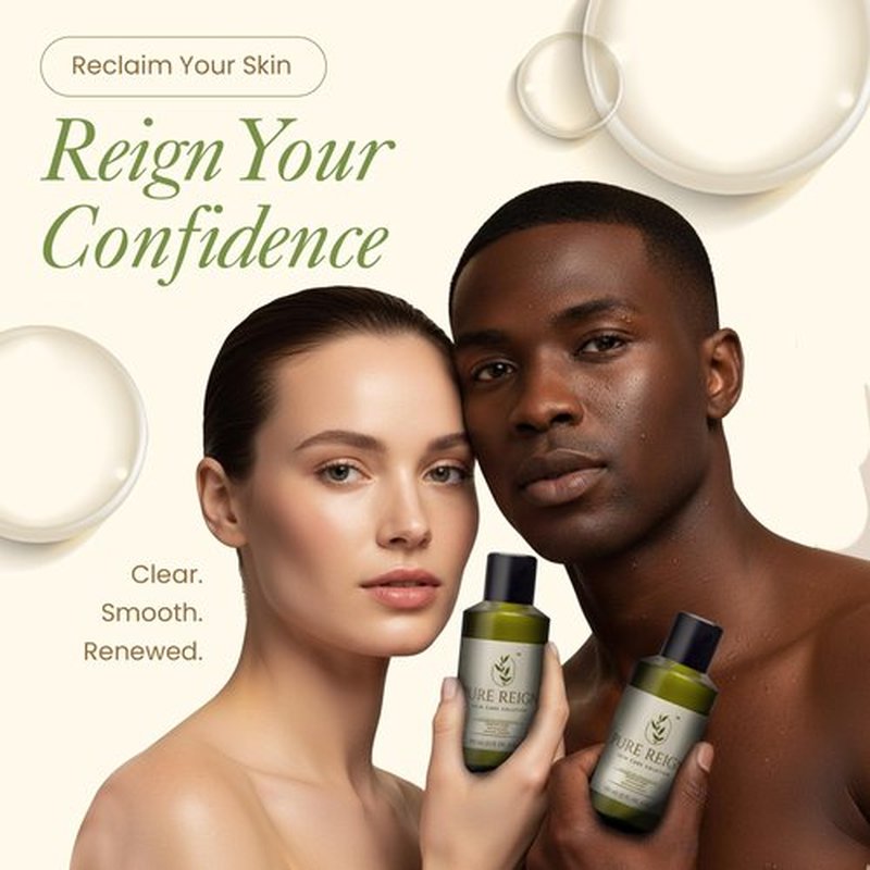 Pure Reign Skin Care Solution | Ingrown Hairs, Razor Bumps, Shaving/Waxing 5oz (150ml)