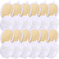 Boao 24 Pcs Loofah Pack Loofah Pads Bulk for Facial Exfoliating Body Bath Shower Mini Sponge Pads Natural Scrubber Brush for Men Women Spa and Travel