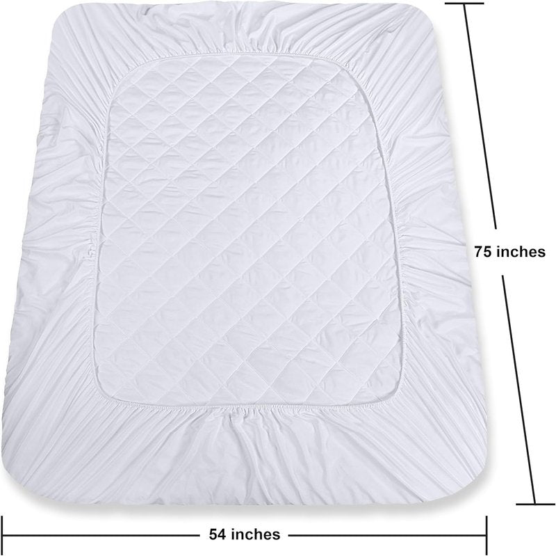 Utopia Bedding Quilted Fitted Mattress Pad - Full Size, Deep Pocket, Machine Washable | White, 10-Pack