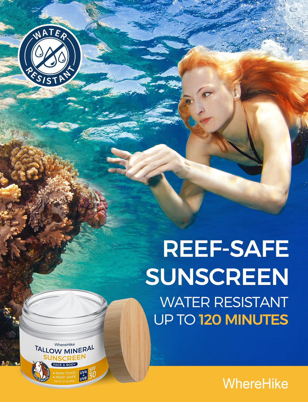 Stilip Beef Tallow Sunscreen Organic SPF 30 with Zinc Oxide,Non-Toxic 2-in-1 Moisturizer & Mineral Sunblock | Reef Safe, Chemical-Free,Lightweight, Clean Formula for Sensitive Skin.