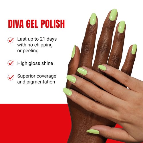 DND Diva Gel Polish Set - Soda Poppin Collection | UV/LED Gel & Air Dry Chip-Free Duo, 0.5 Fl Oz Each