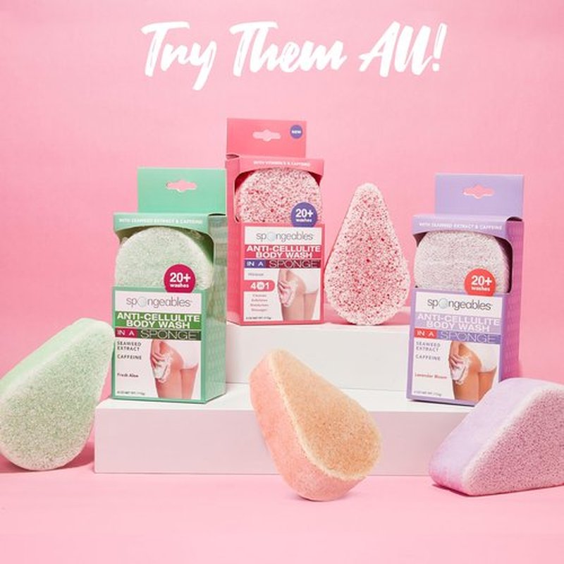 Spongables Pedi Scrub Foot Exfoliating 5+ Wash Travel Sponge, Clean & Fresh, 6 Count