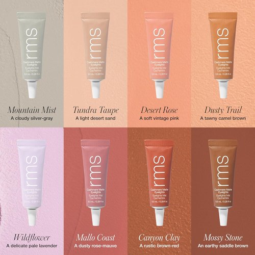 RMS Beauty Cashmere Matte Eyelights - Long-Wear Cream Eyeshadow for 8-Hour All-Day Wear | Nourishing Matte Pearl Finish